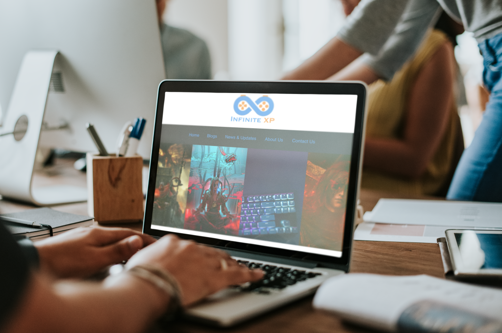 infinite xp website mockup