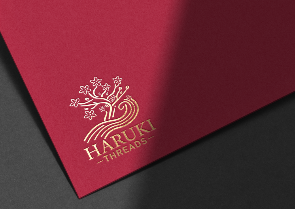 haruki threads logo mockup