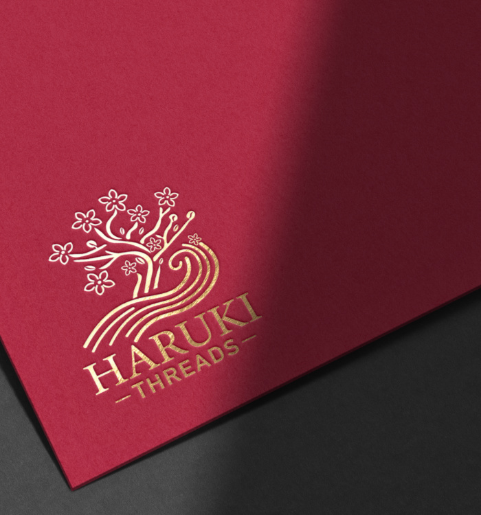 haruki threads logo mockup